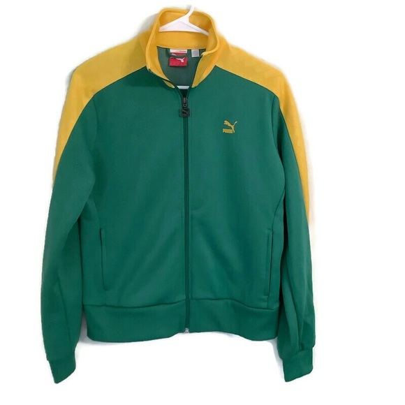 Puma Warm Up Jacket Brazil Green & Gold Size XL